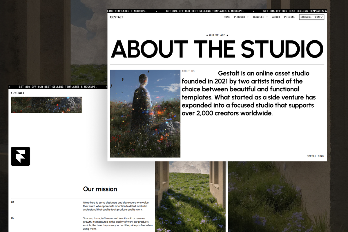 Gestalt Framer E-Commerce Template, a Templates & Theme by Huehaus Studio (Photo 1 of 4)
