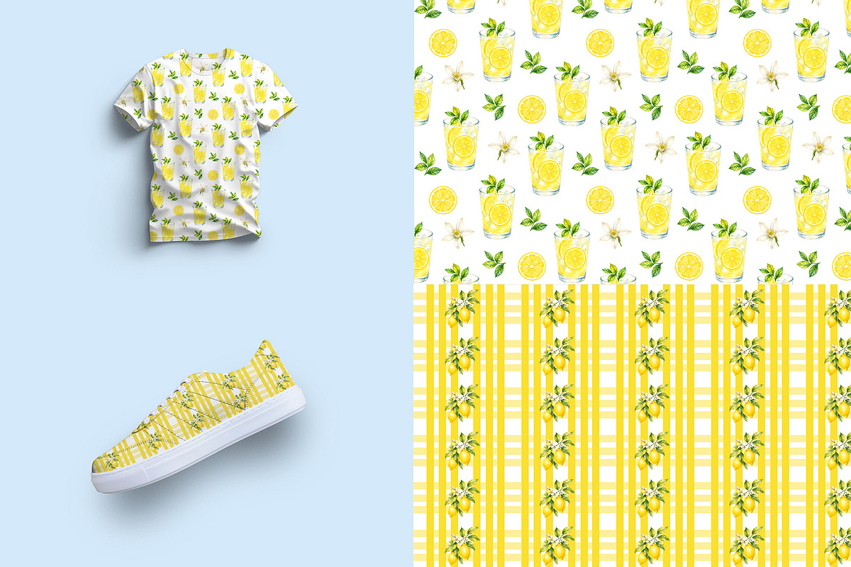 Lemon Seamless Pattern Collection, a Pattern Graphic by YuliTeh_art (Photo 3 of 4)