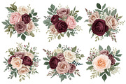 Elegant cream, pink floral clipart, an Illustration by Amazin_art (Thumbnail 2 of 5)