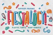 Sale ! 50% off FIESTALOGY!, a Font by fopifopi (Thumbnail 1 of 5)