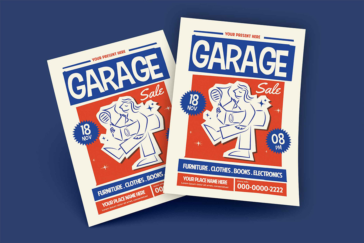 Garage Sale Flyer, a Flyer Template by megarez (Photo 1 of 3)
