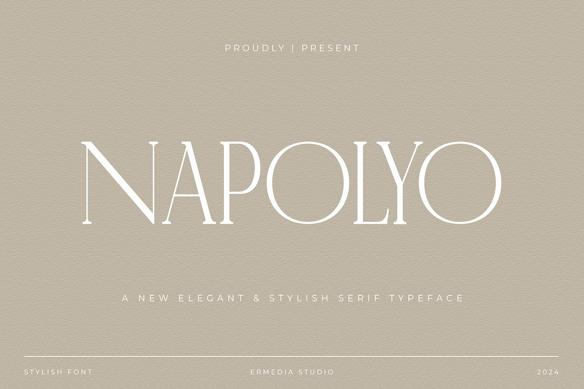 Napolyo - Elegant Serif Font, a Serif Font by Ermedia Studio (Photo 1 of 12)