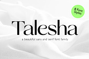 Talesha Font Family, a Serif Font by Seniors (Thumbnail 1 of 30)