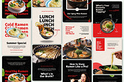 Canva Ramen Food Instagram Template, a Design Template by SecondBrain Store (Thumbnail 3 of 10)