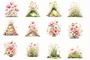 Whimsy Spring Green Grass Clipart, an Illustration by Designworld (Thumbnail 2 of 7)