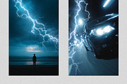 Electric Lightning Border Overlays, a Texture Graphic by PhotoSpirit (Thumbnail 2 of 8)