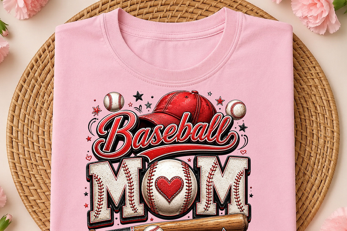 Baseball Mom Sports PNG, an Object Illustration by DreamCafeArt (Photo 2 of 6)