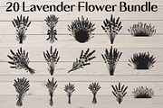 Lavender Flower Silhouette, an Object Graphic by Designer_Momina (Thumbnail 1 of 20)