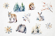 Winter Watercolor PNG Overlays, an Object Illustration by PixelJungle (Thumbnail 4 of 5)