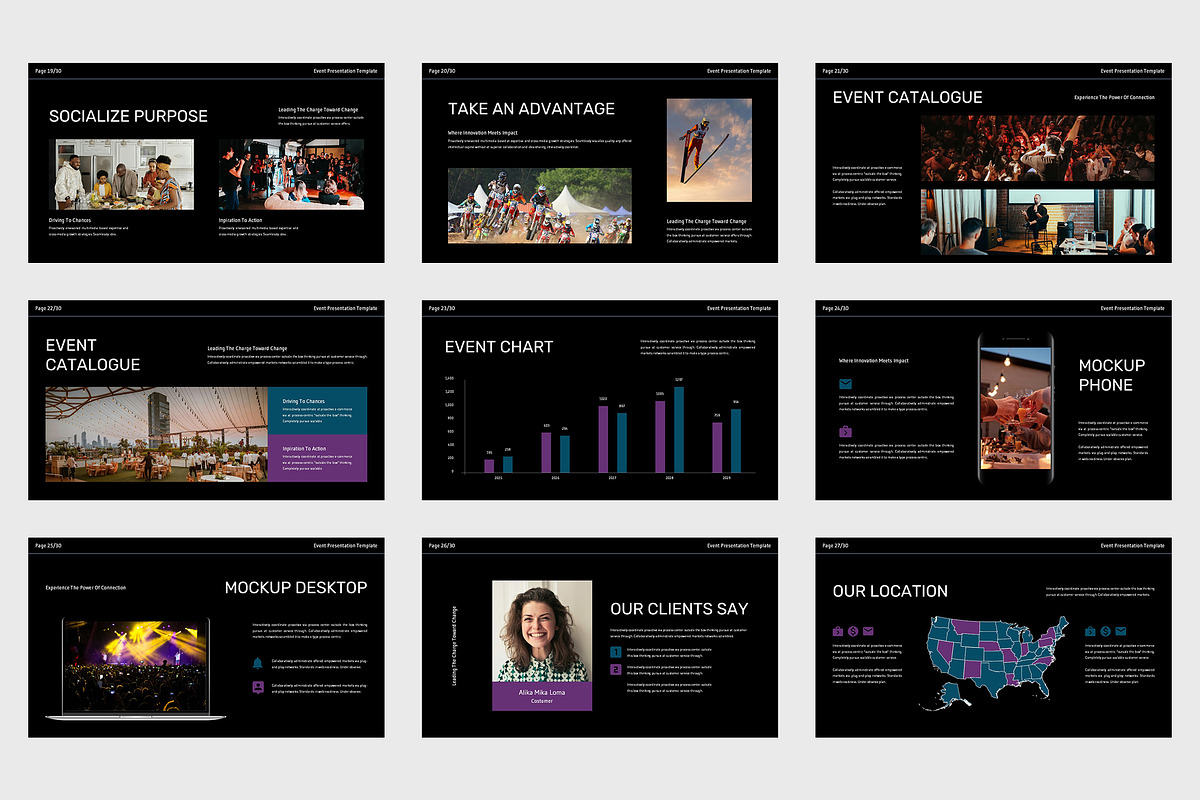 Desno : Event Google Slides, a Presentation Template by Punkl Camp (Photo 8 of 9)