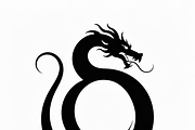 A bold dragon silhouette logo, an Illustration by Amazin_art (Thumbnail 10 of 16)