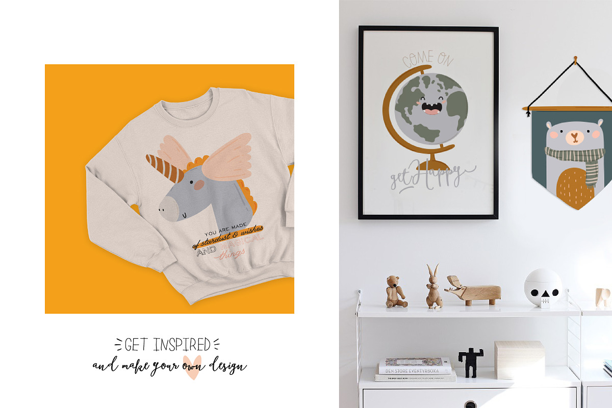 Nursery kids clipart, quotes, prints, a Decorative Illustration by Ruslana Lubenets (Photo 6 of 13)