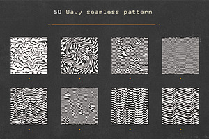 Wavy Lines. Seamless Pattern Pack.