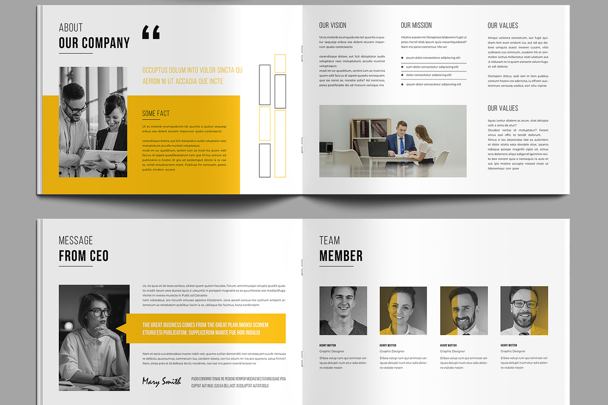 Company Profile Landscape Layout, a Brochure Template by MightyDesign (Photo 2 of 8)