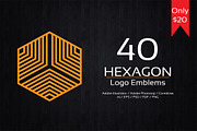 Hexagon Logo Emblems, a Branding & Logo Template by Artha Desain (Thumbnail 1 of 8)
