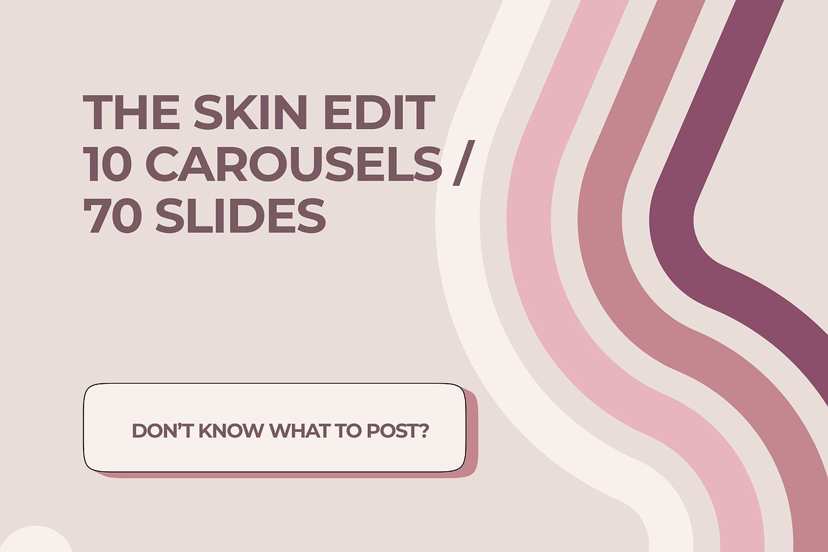 Skincare Canva Instagram Carousel, a Social Media Template by MOAROShop (Photo 4 of 10)