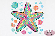 Preppy Starfish Coquette Png, an Illustration by Daily.Designs (Thumbnail 1 of 5)