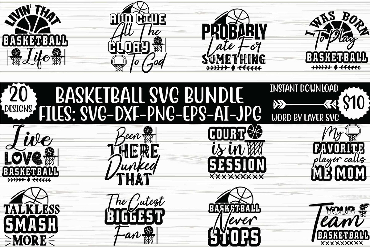 Basketball Svg Bundle, an Object Graphic by CrexoraLab (Photo 1 of 4)