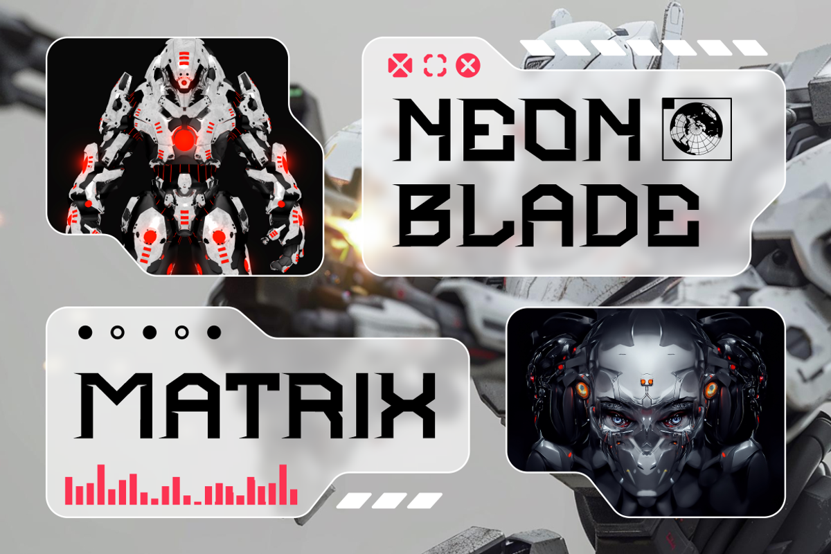Cyber Blade Scifi Futuristic Font, a Font by PutraCetol Studio (Photo 3 of 5)