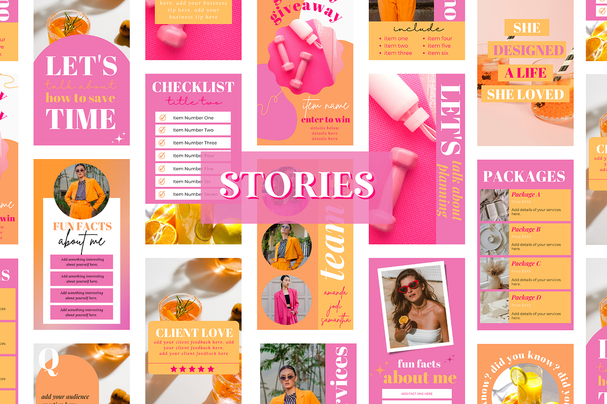 Bright Colorful Instagram Templates, a Social Media Template by Oh So Social Boutique (Photo 5 of 7)