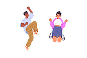 Happy people jumping set, a Person Illustration by PaperTrident (Thumbnail 5 of 6)