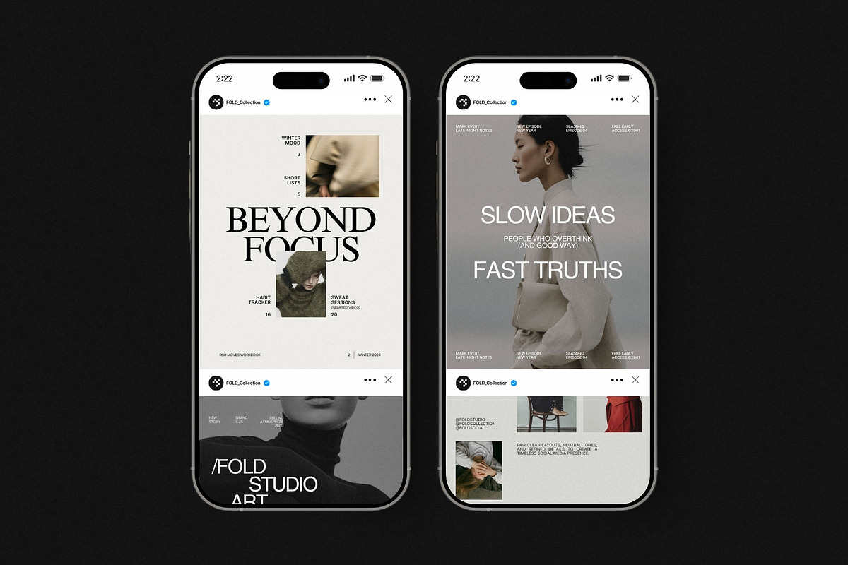 FOLD | Instagram Post & Story (III), a Social Media Template by Pixel Grid (Photo 3 of 10)