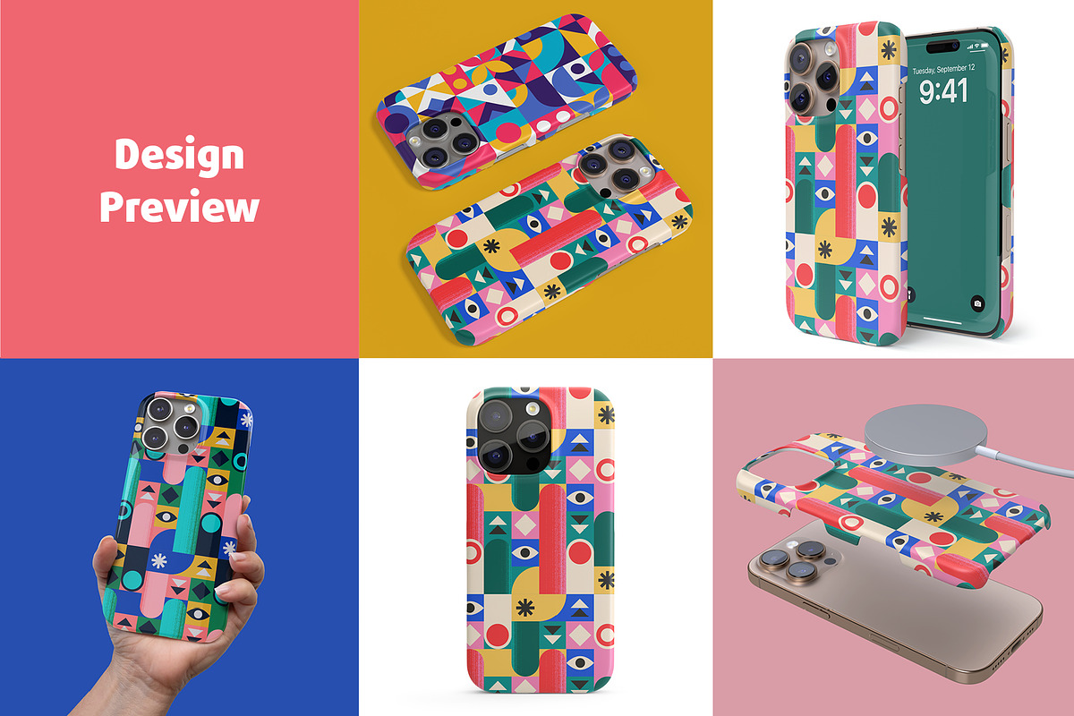 iPhone 16 Pro Snap case Mock-up, an iPhone Mockup by Colatudo Store (Photo 3 of 9)