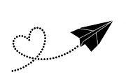 Paper Airplane Heart SVG Bundle, an Illustration by jahid234 (Thumbnail 5 of 31)