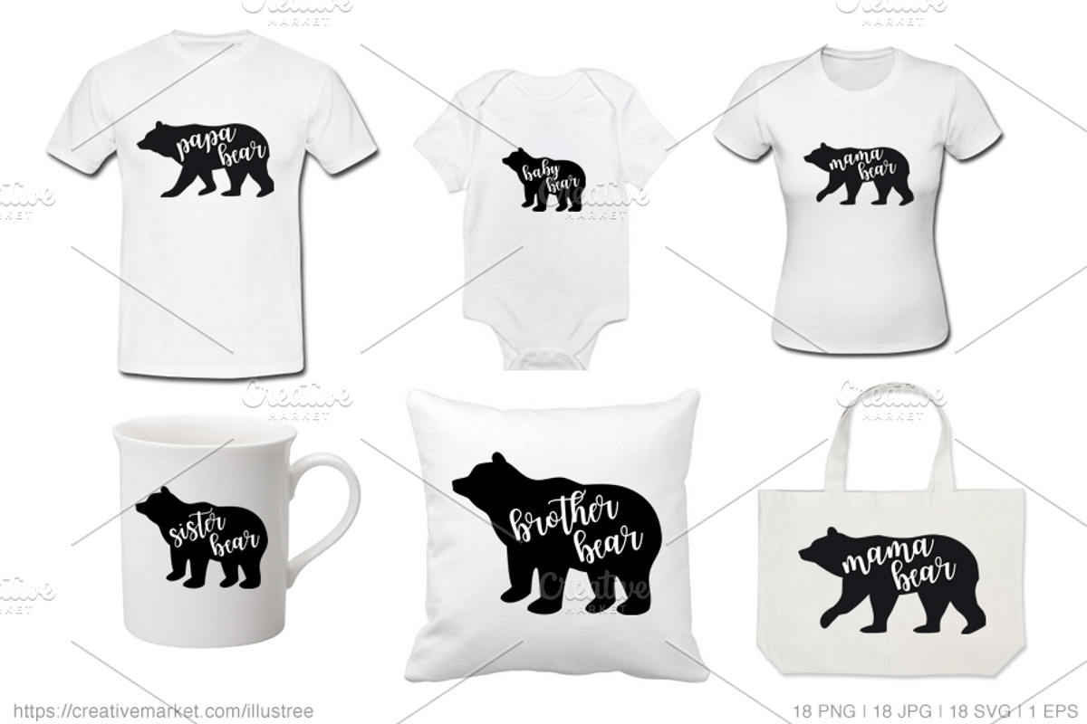 Mama bear, papa bear, vector set, a Graphic by Illustree (Photo 5 of 5)