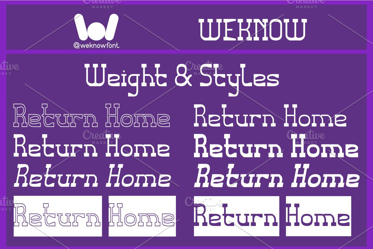Return Home font, a Font by weknow (Photo 7 of 8)