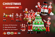 Christmas Character 3D Pack, a Characters & Person 3D Model by Haps Space (Thumbnail 1 of 4)
