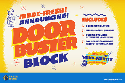 Doorbuster Block Sign Painter Font, a Font by Paper Moon Graphic Supply