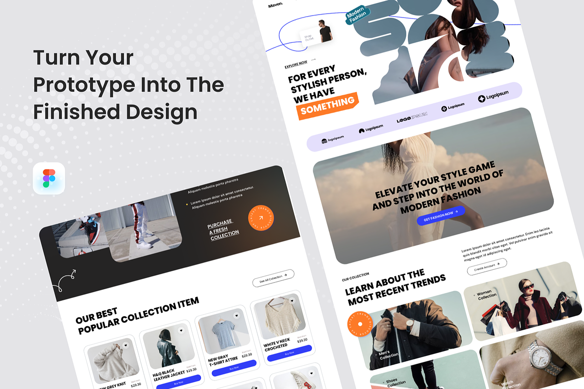 Maven - Modern Fashion Landing Page, a Landing Page Template by SquidPixey (Photo 4 of 5)