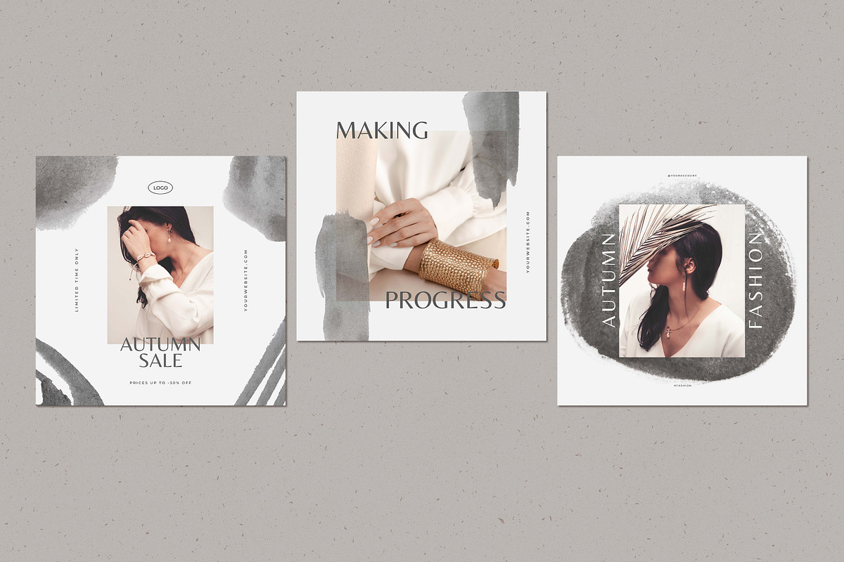 Watercolor Social Media Templates, a Social Media Template by AndrewPixel (Photo 2 of 10)