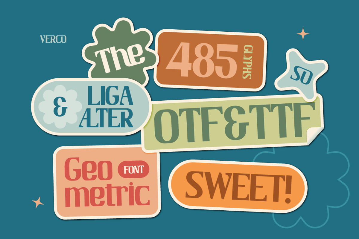 Verco, a Sans Serif Font by Burntilldead (Photo 8 of 13)