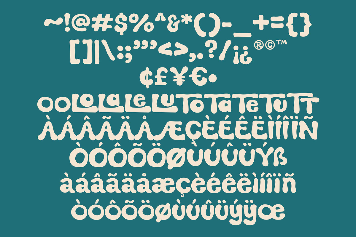 Melloby - Quirky Display Typeface, a Sans Serif Font by Mockmenot (Photo 3 of 7)