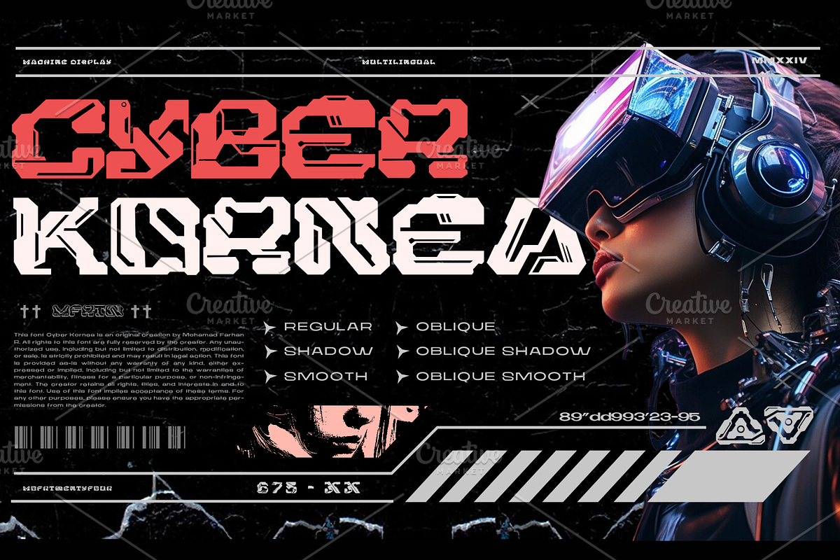 Cyber Kornea | Cyberpunk Mecha Font