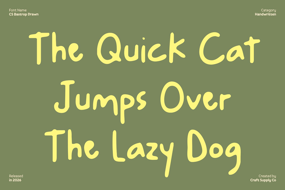 CS Bastrop Drawn, a Handwritten Font by Craft Supply Co. (Photo 5 of 8)