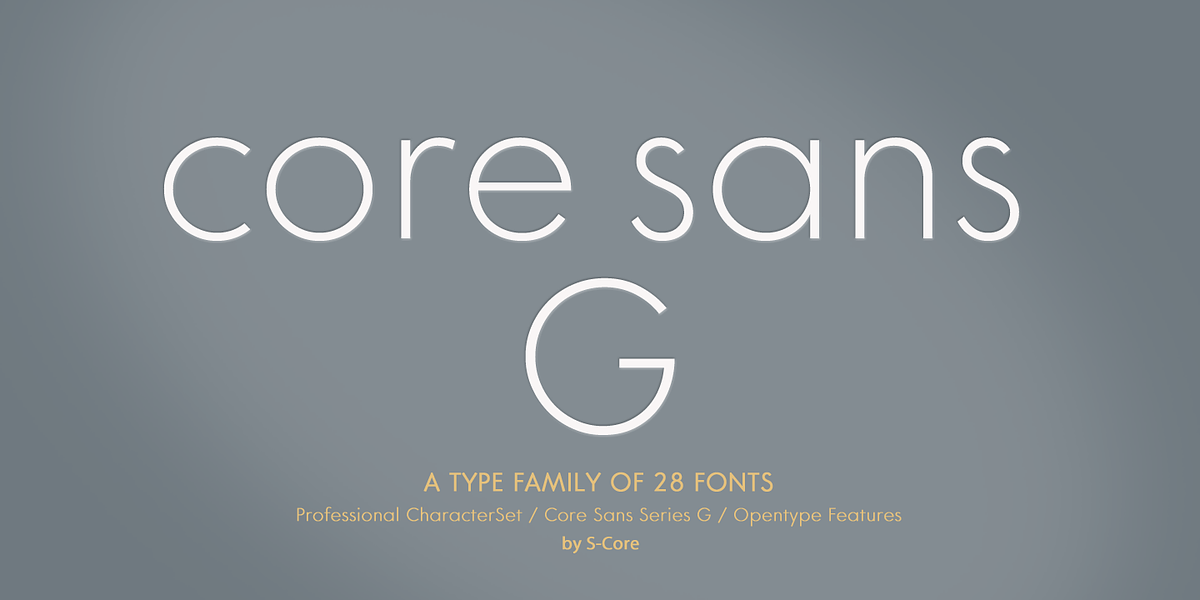 Core Sans G, a Sans Serif Font by S-Core (Photo 1 of 5)