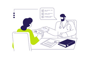 Pass a medical examination abstract, an Illustration by Visual Generation