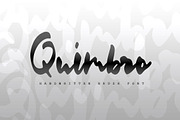 Quimbro Handwritten Brush Font, a Script Font by Katie Holland (Thumbnail 1 of 8)