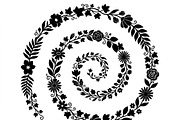 50 Elegant Floral Leaf Spiral Frame, a Decorative Illustration by Amazin_art (Thumbnail 5 of 25)