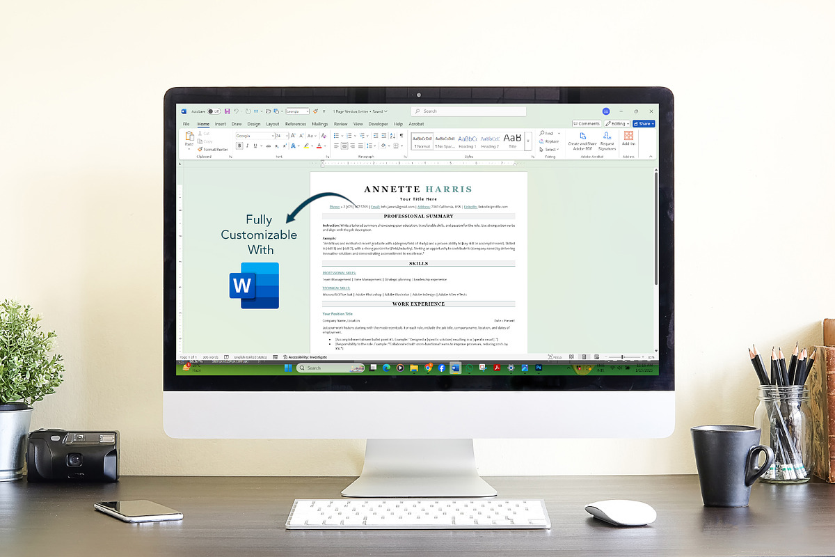 Minimalist ATS Resume Template, a Resume Template by Design_Xlab (Photo 4 of 10)