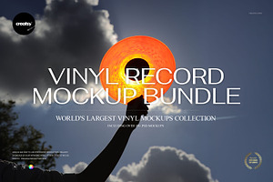 Vinyl Record Mockup Bundle, a Merchandise Mockup by creatsy5