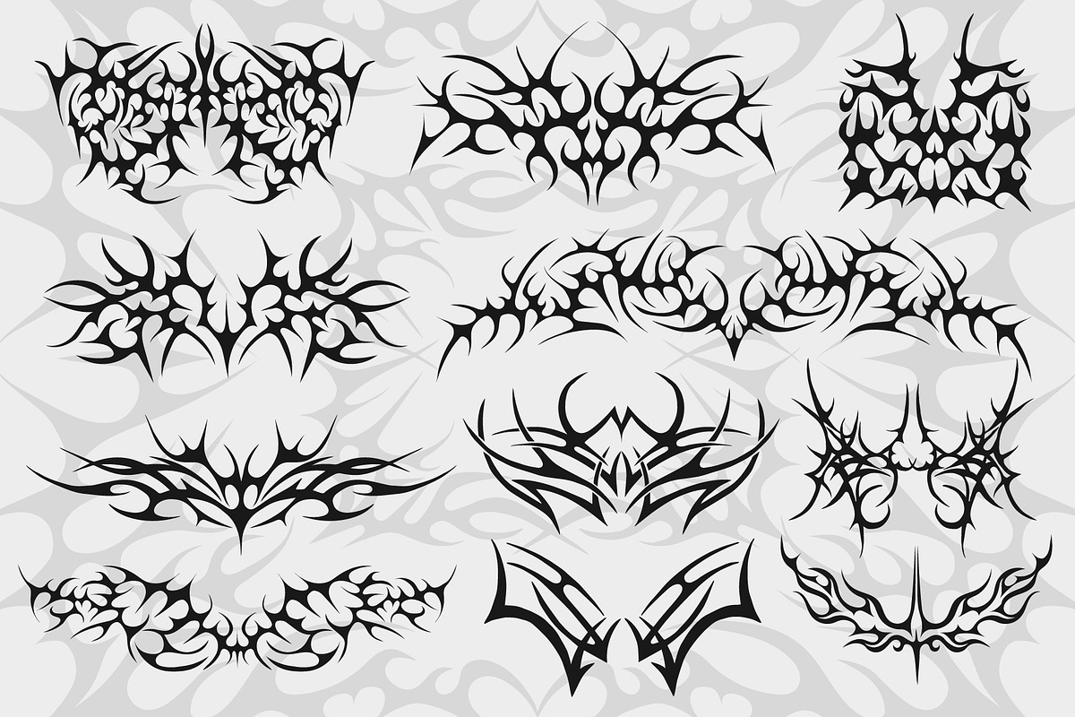 CYBER SIGILISM VECTOR SET, a Pattern Graphic by craftlove (Photo 3 of 11)