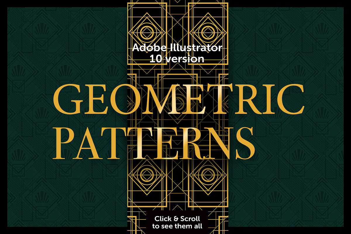 Art Deco vector patterns, a Pattern Graphic by Designnina Shop (Photo 7 of 8)