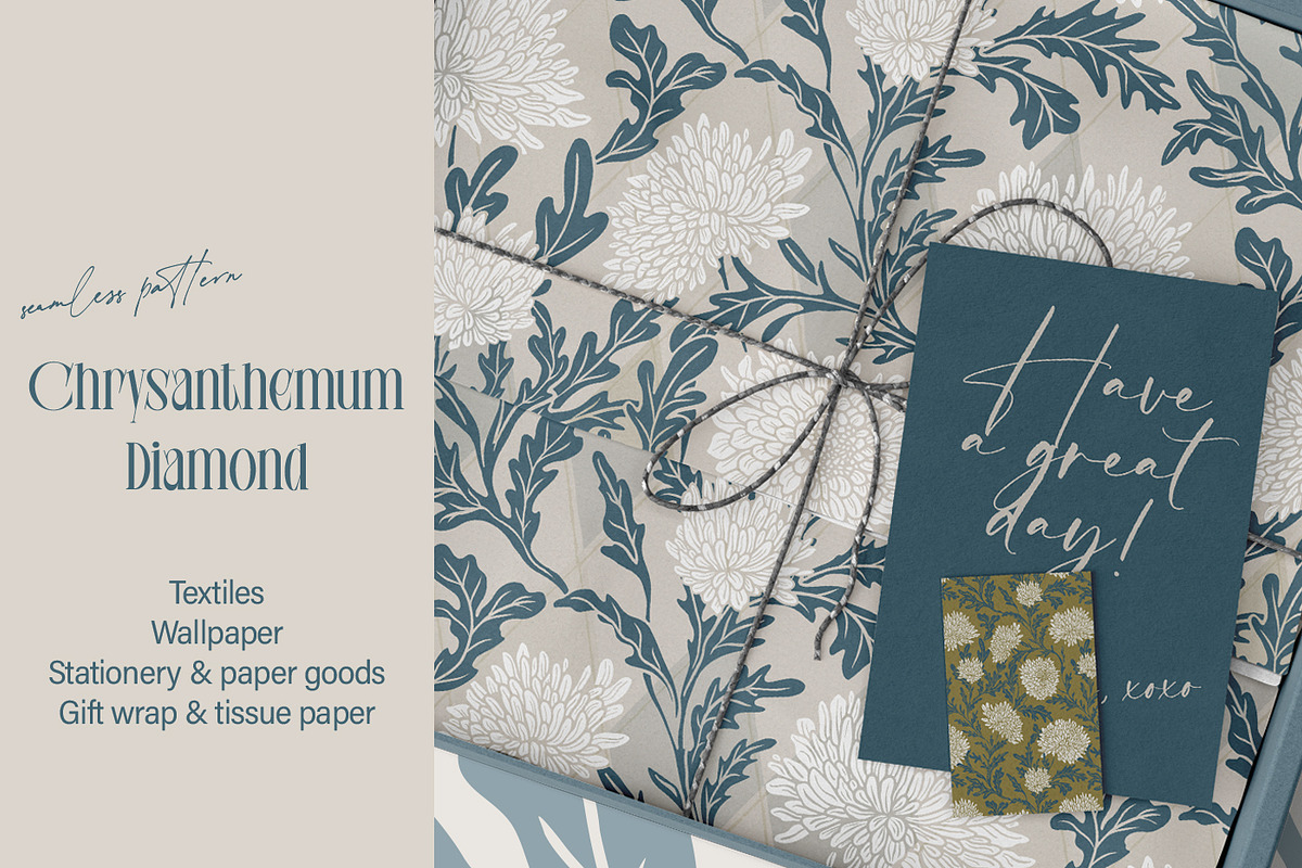 Chrysanthemum Seamless Pattern, a Pattern Graphic by Svetlana Lerie (Photo 5 of 6)
