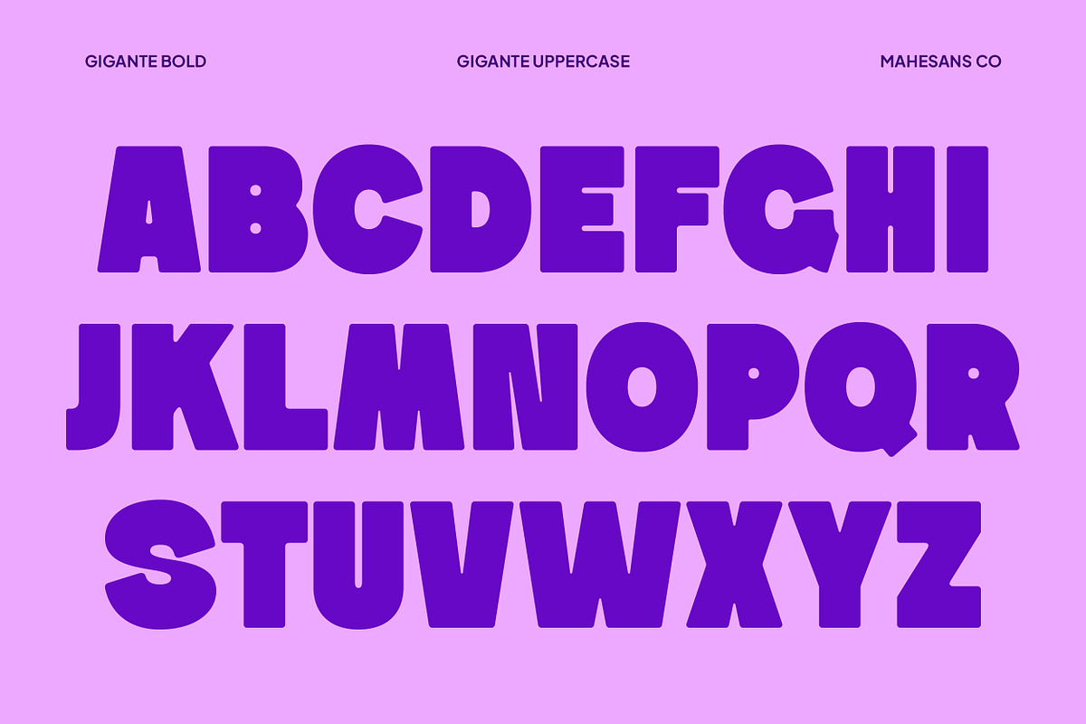Gigante – Bold Display Font, a Sans Serif Font by Mahesans Co (Photo 8 of 10)