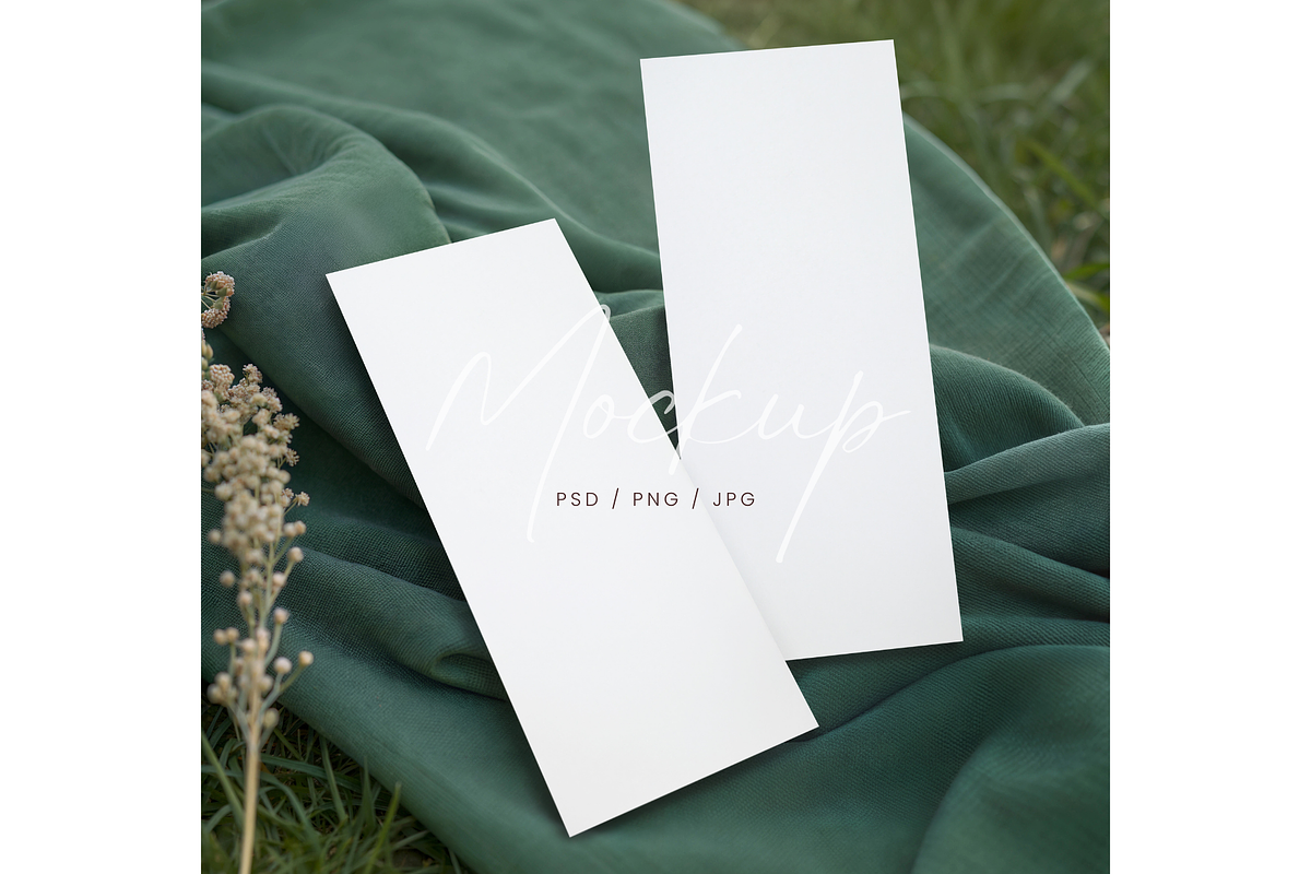 Wedding Menu Mockup Green Flat Lay, a Product Mockup by TatiMockup (Photo 1 of 3)
