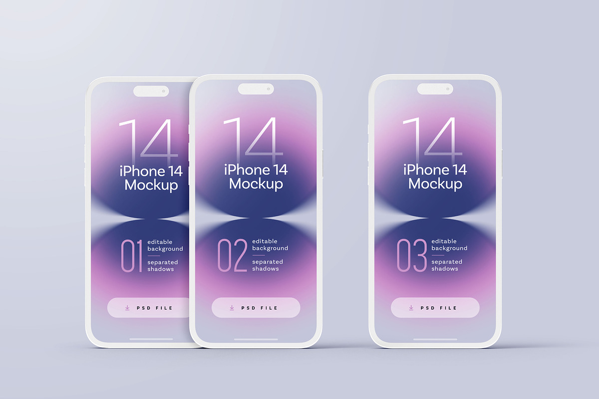 iPhone 14 Pro Clay Mockup Set, an iPhone Mockup by Deeplab (Photo 17 of 18)